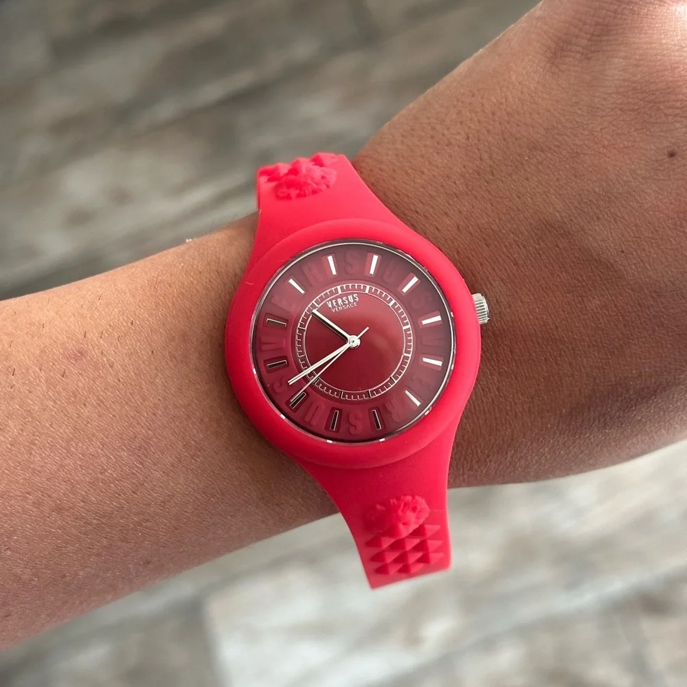 New versus Versace crystal silicone strap watch 39mm